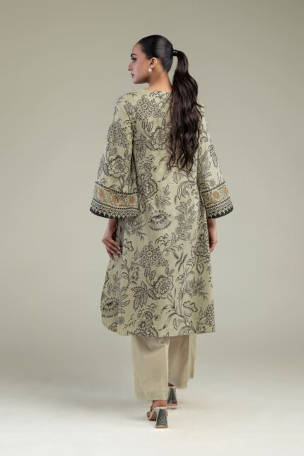 Cambric Longline Kurta - View 1