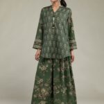 Green Floral Pants - View 1