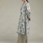 Long Beige Kurta - View 1