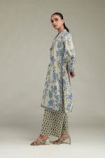 Long Beige Kurta - View 1
