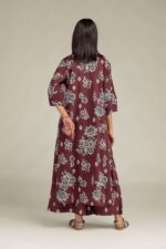 Maroon Floral Kurta - View 5