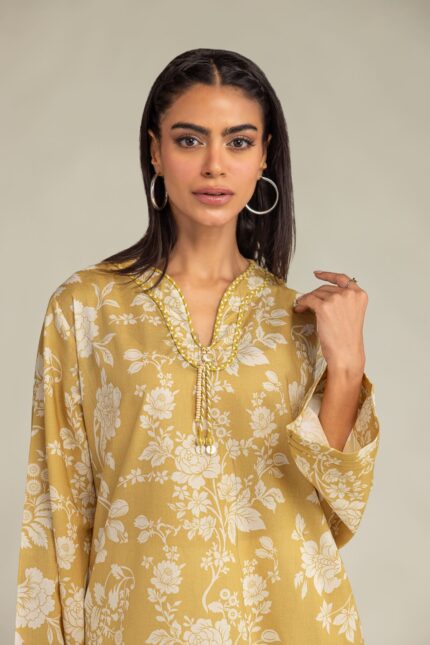 Cambric Longline Kurta - View 1