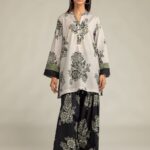 Floral Black Shalwar - View 1