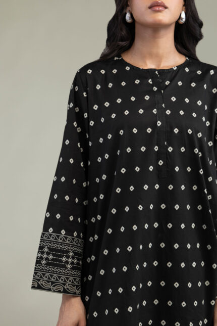 Short Black Kurta - View 2