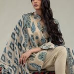 Beige Lawn Dupatta - View 1