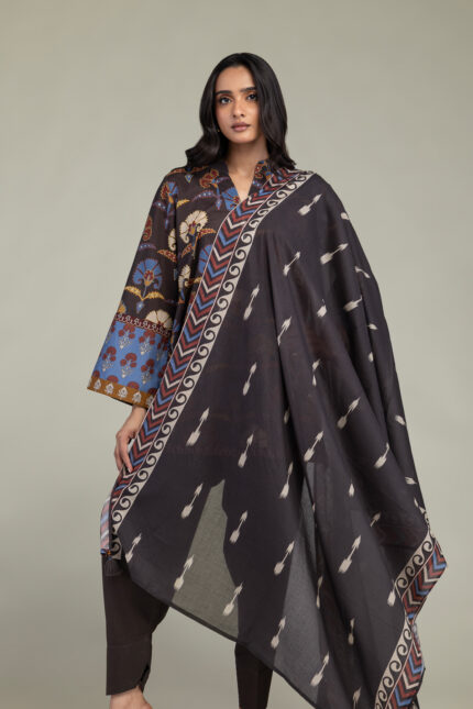 Printed Lawn Dupatta - View 1
