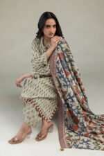 Floral Lawn Dupatta - View 1