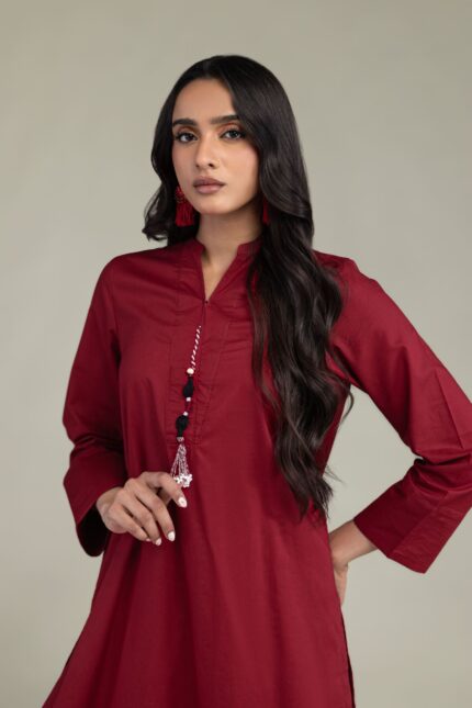 Solid Cambric Kurta - View 1