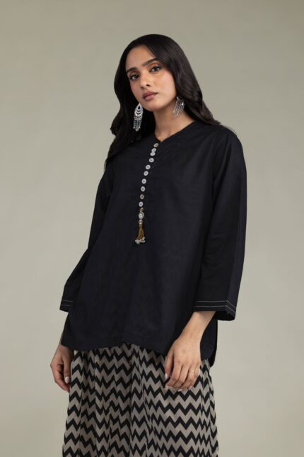 Solid Cambric Kurta - View 2