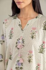 Floral Cambric Kurta - View 5