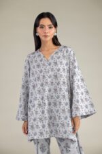Floral Cambric Kurta - View 3