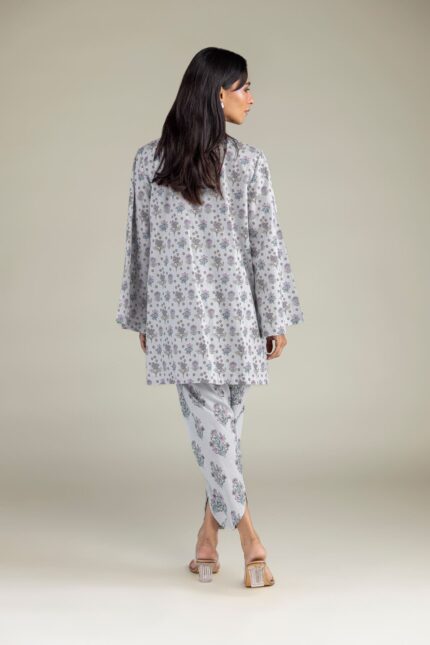 Floral Cambric Kurta - View 1