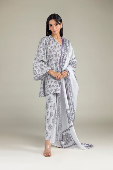 Floral Cambric Shalwar - View 2