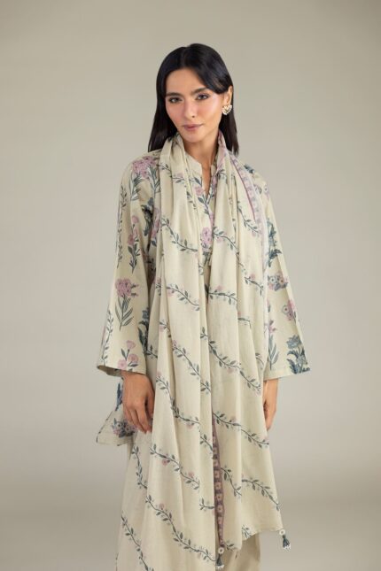 Floral Cambric Shalwar - View 1