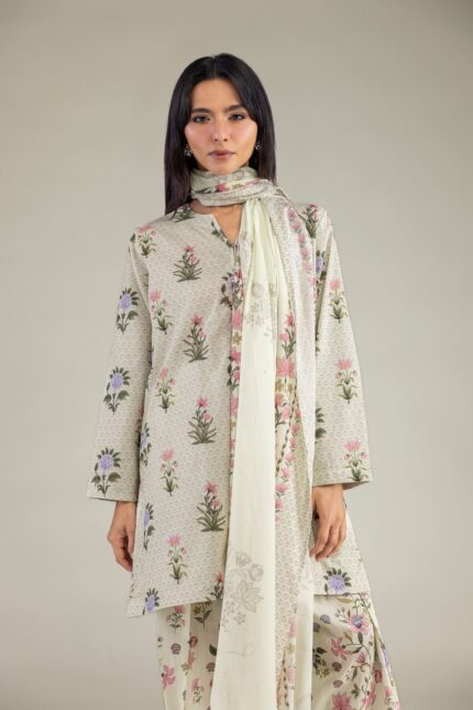 Floral Cambric Shalwar - View 2