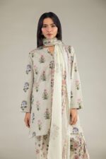 Floral Cambric Kurta - View 3