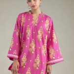 Floral Cambric Kurta - View 1