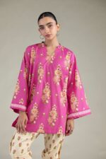 Floral Cambric Kurta - View 1