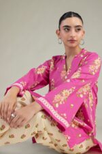 Floral Cambric Kurta - View 2