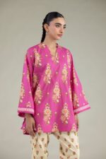 Floral Cambric Kurta - View 4
