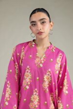 Floral Cambric Kurta - View 5