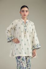 Cambric Floral Kurta - View 3