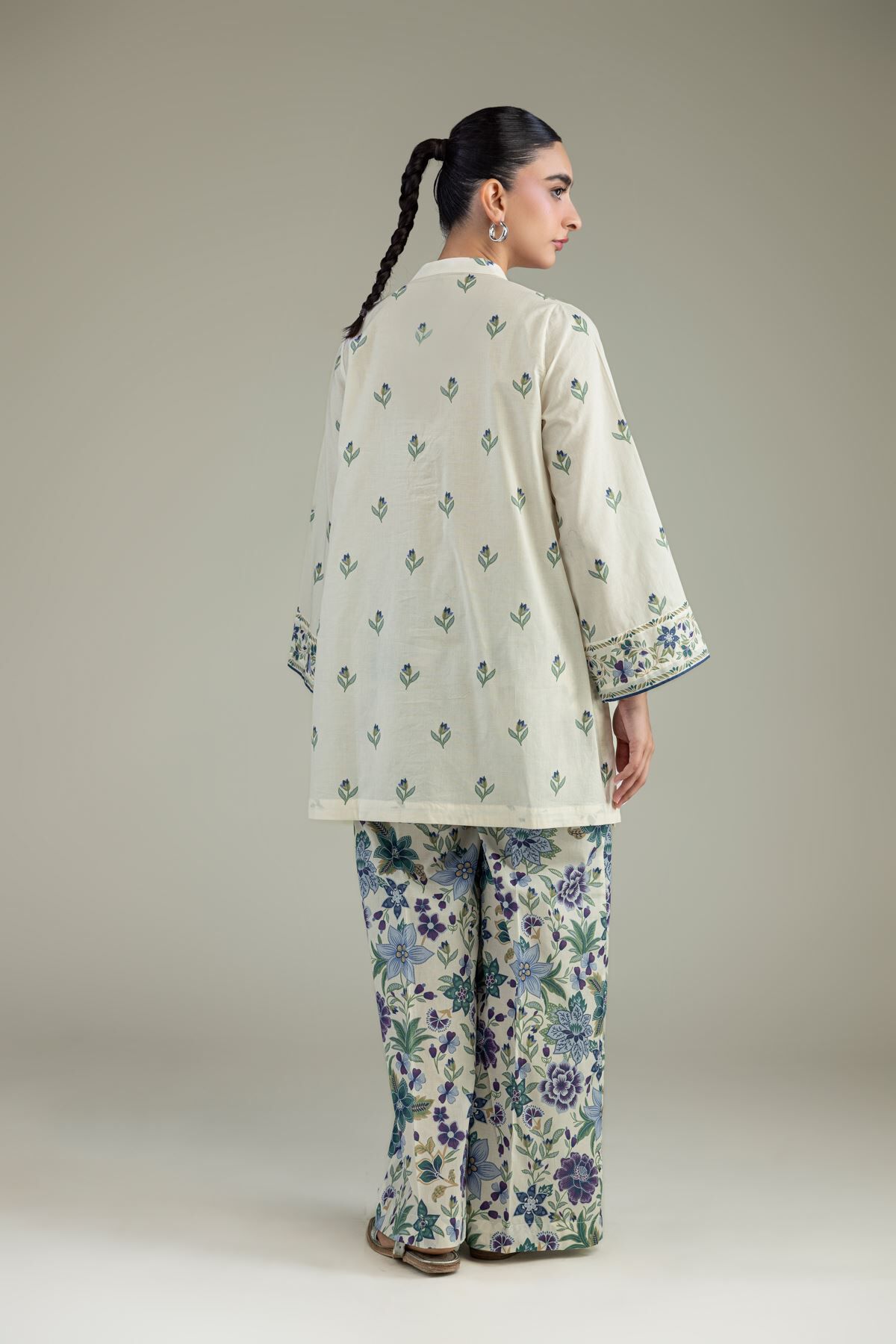 Cambric Floral Kurta-1 Cambric Floral Kurta - View 1
