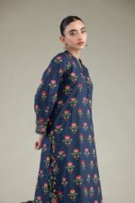 Cambric Navy Kurta - View 4