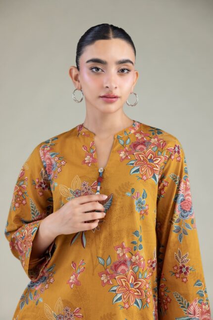 Floral Cambric Kurta - View 2
