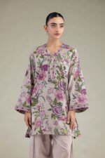 Floral V-Neck Kurta - View 4