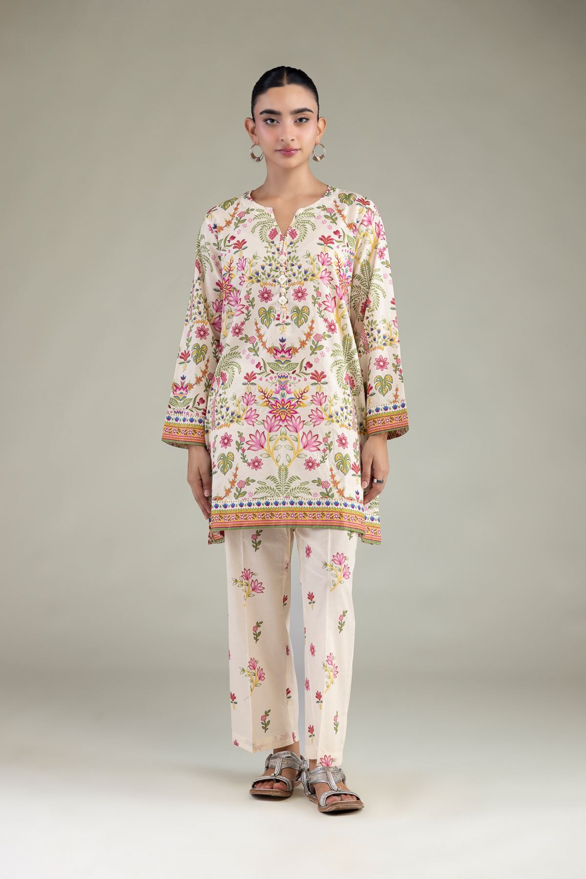 Floral Cambric Pants-1 Floral Cambric Pants - View 1
