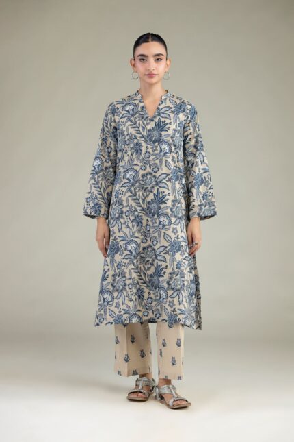 Printed Floral Pants - View 1