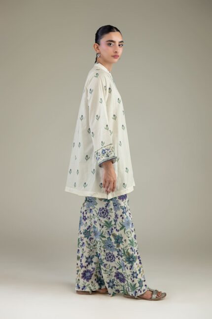 Floral Cambric Pants - View 1
