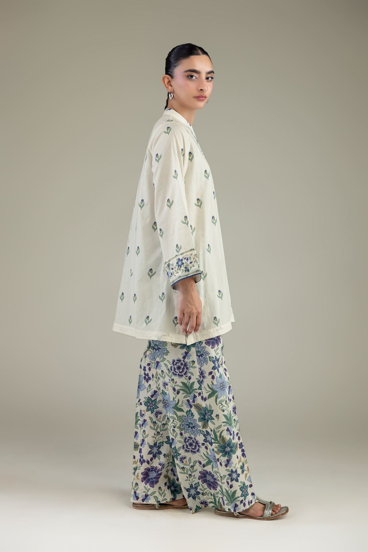 Floral Cambric Pants-1 Floral Cambric Pants - View 1