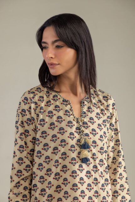 Floral Longline Kurta - View 1