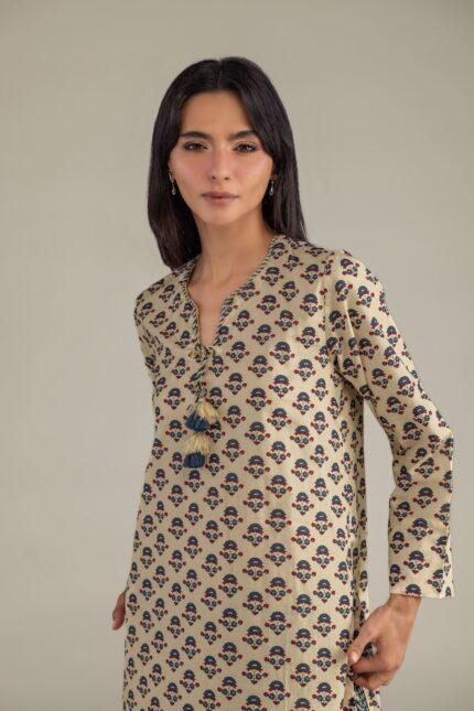Floral Longline Kurta - View 2