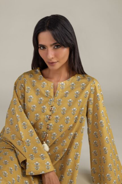 Floral Flared Kurta - View 2
