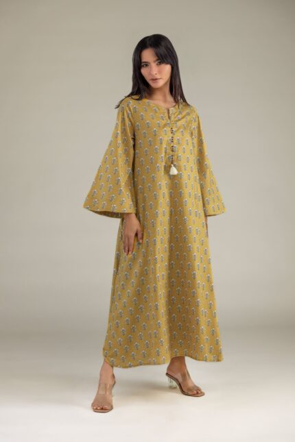 Floral Flared Kurta - View 1