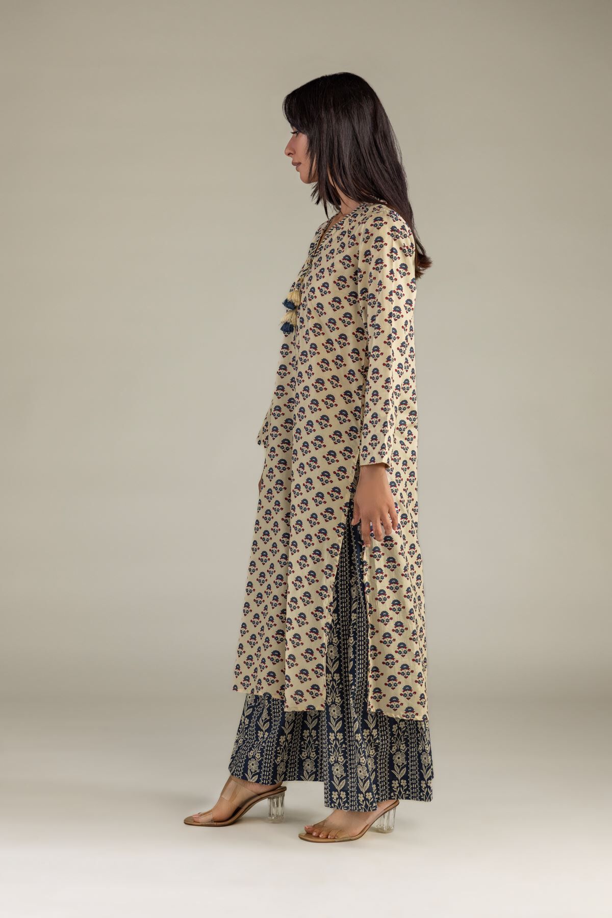 Floral Navy Pants-1 Floral Navy Pants - View 1