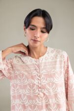 Floral Pink Kurta - View 4