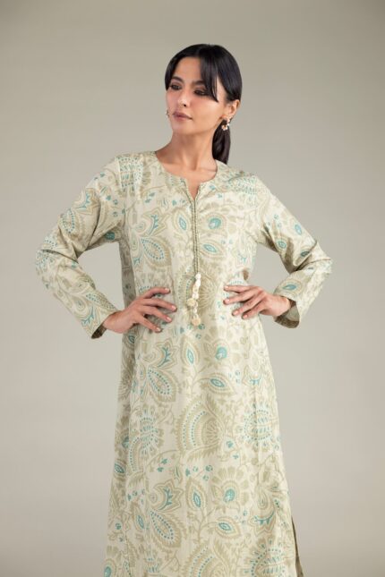 Cambric Longline Kurta - View 1