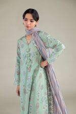Mint V-Neck Kurta - View 2