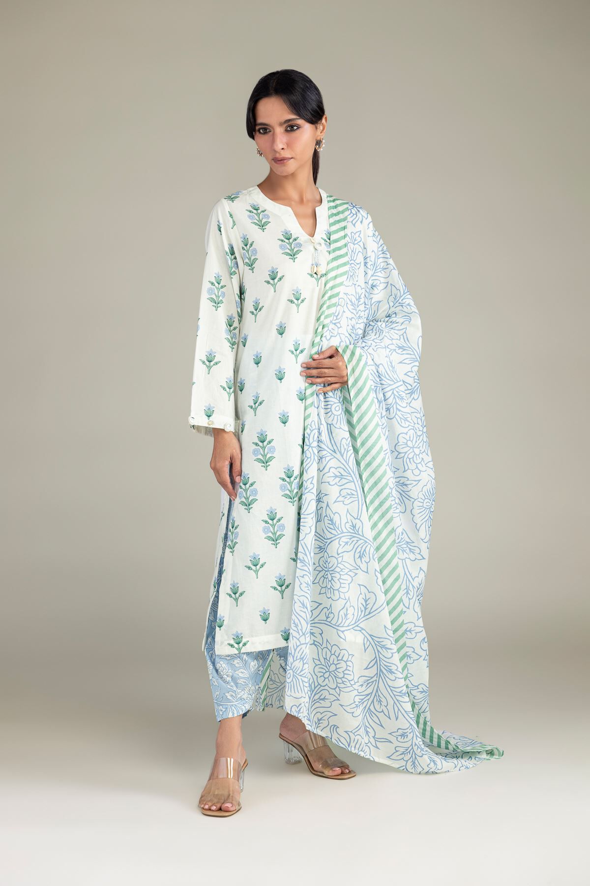 1-26-311-b-d1_multi_1.jpg Floral Cambric Shalwar - View 1