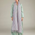 Mint V-Neck Kurta - View 1
