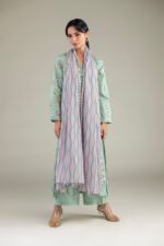 Mint V-Neck Kurta - View 1