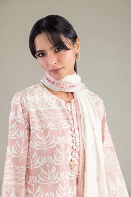 Floral Lawn Dupatta - View 2