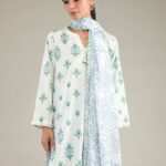 Floral Lawn Dupatta - View 1