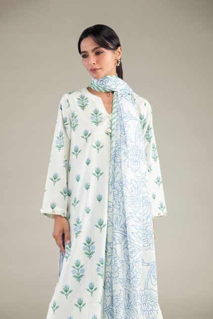 Floral Cambric Shalwar - View 2