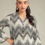 Geometric Longline Kurta - View 1