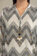 Geometric Longline Kurta - View 5